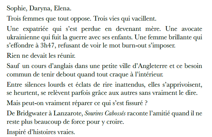 Texte quatrième de couverture Sourires Cabossés 